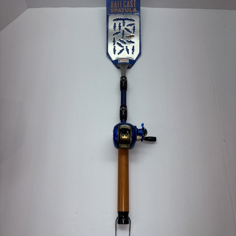 Gibson Baitcast Fishing Reel‎ Stainless Steel Spatula BBQ Tool Heavy Duty